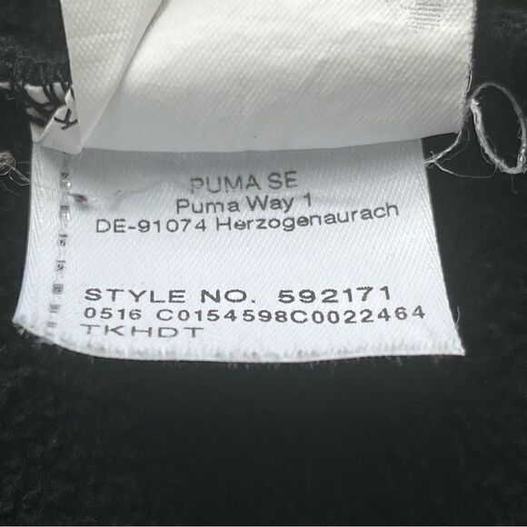 Puma branded sweatshirt drawstring cowl neck with kangaroo pocket black Size XS - Picture 11 of 15